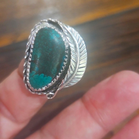 Signed Navajo Sampson Gray Sterling Silver 925 Royston Turquoise Jewelry Suite - Picture 8 of 10